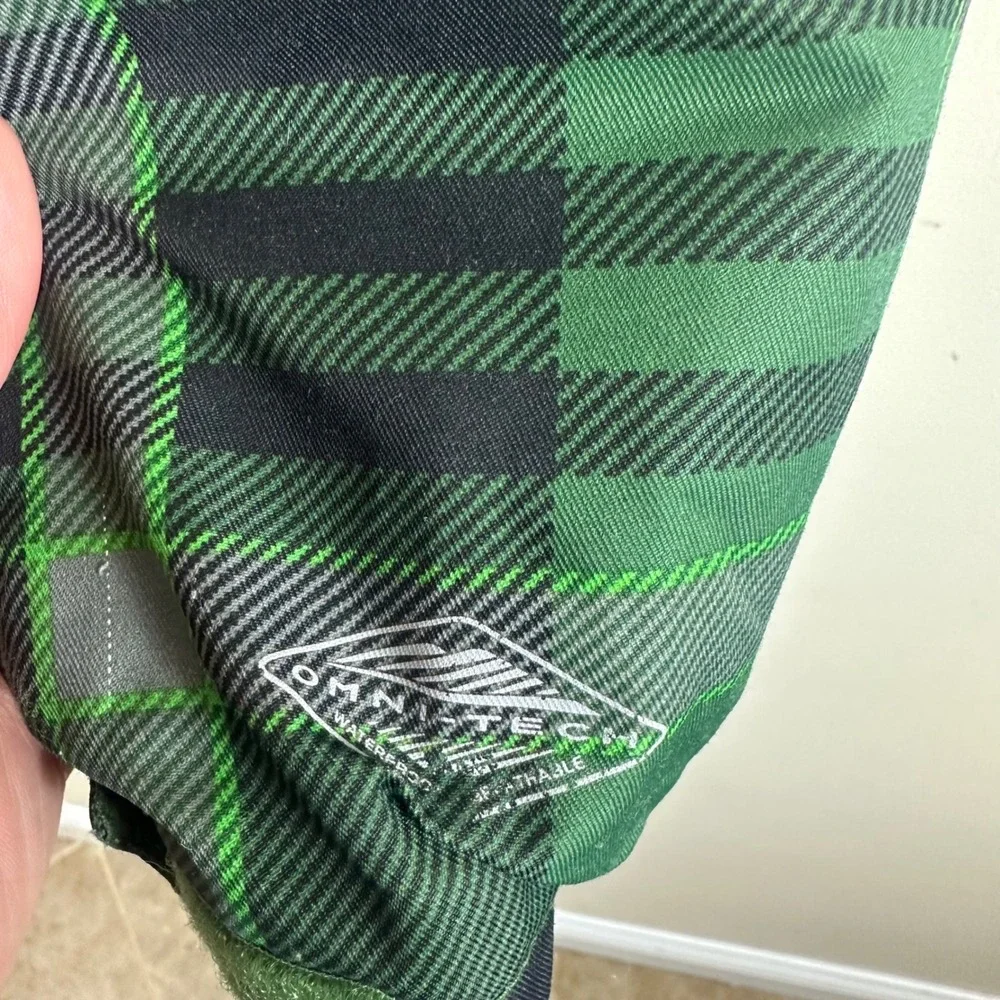 Columbia‎ Interchange Jacket Kids Small Sz 8 Green Plaid Zip 3-in-1 Waterproof